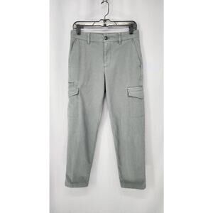 Club Monaco Pants Mens 29 Gray Cargo Chino Utility Flap Pockets Workwear Casual